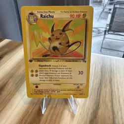 Raichu 29/62 1st Edition Rare Non-Holo Fossil Set Pokemon Card LP - Image 1