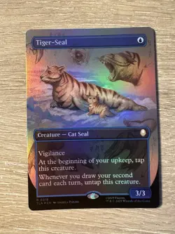 Magic The Gathering - Avatar - Tiger-Seal - RARE - Foil - 0318 - Borderless - Image 1