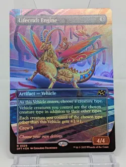x1 Lifecraft Engine DFT Aetherdrift MTG 329 FOIL RARE BORDERLESS M/NM 1x - Image 1
