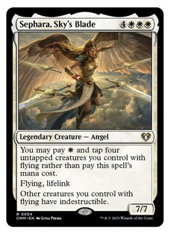 MTG - Sephara, Sky's Blade - Rare Angel - Commander Masters (CMM) - M/NM - Image 1