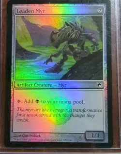 MTG Leaden Myr FOIL Scars of Mirrodin Artifact Common MAGIC - Image 1