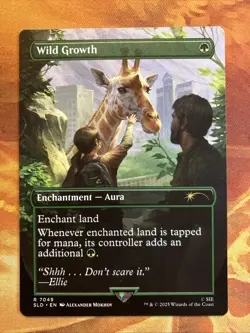 MTG Borderless Wild Growth Secret Lair: PlayStation X The Last of Us Part I! - Image 1
