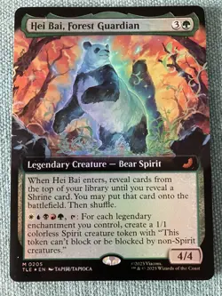 Hei Bai, Forest Guardian - Foil - Extended Art Avatar MTG TLE #0205 Shrines - Image 1
