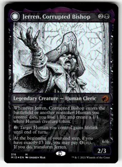 1 x Jerren, Corrupted Bishop // Ormendahl, the Corrupter - Showcase - FOIL - Image 1