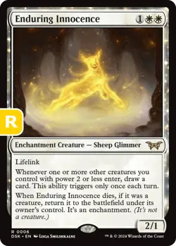 MTG Enduring Innocence Duskmourn R Enchantment Creature Sheep Glimmer -Foil- NM - Image 1