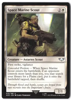 Space Marine Scout 15 MTG 40K NM - Image 1