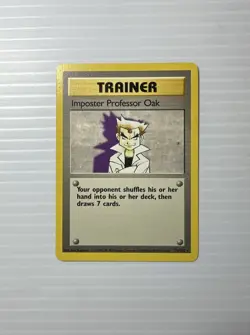 Imposter Professor Oak 73/102 Rare Base Set Pokemon Card LP+ - Image 1