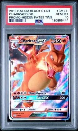 PSA 10 Gem Mint Charizard GX SM Black Star Promos Holo Pokemon SM211 - Image 1