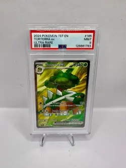 TORTERRA #185 ULTRA RARE FULL ART 2024 POKEMON TEF EN TEMPORAL FORCES PSA 9 MINT - Image 1