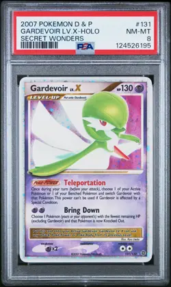 2007 POKEMON DIAMOND & PEARL SECRET WONDERS #131 GARDEVOIR LV.X-HOLO PSA 8 - Image 1
