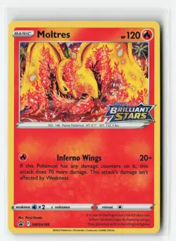 MOLTRES SWSH185 PRERELEASE PROMO POKEMON TCG NM - Image 1