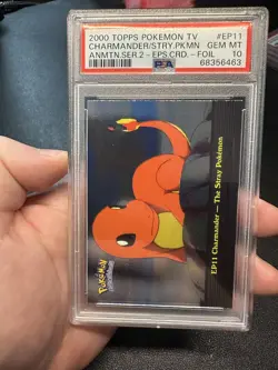 Pokemon Charmander "The Stray" Topps Blue Label *Vintage 2000* - PSA 10 GEM MINT - Image 1