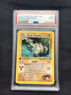 Pokemon: Gym Challenge 1st Edition Uncommon: Brock's Graveler 34/132 PSA 9 - Image 1