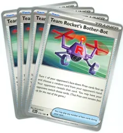 x4 Team Rocket's Bother-Bot - 172/182 - Destined Rivals - NM/M - Pokemon English - Image 1