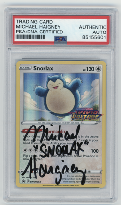 PSA Signed Micheal Haigney Vivid Voltage Prerelease Promo Snorlax Holo SWSH068 - Image 1