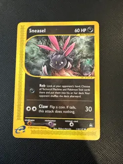 Sneasel 110/147 Common Pokemon Aquapolis Vintage WOTC E Series LP 2003 - Image 1