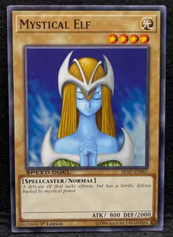Yu-Gi-Oh! TCG, Mystical Elf, Speed Duel: Attack From The Deep 1st Ed. Common - Image 1