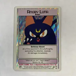 Sailor Moon CCG Holo Foil Rare "Angry Luna" Card 64 /70 Vintage 2001 Dart - Image 2