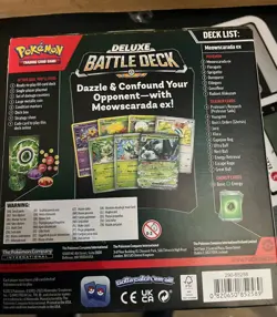 Pokemon TCG Meowscarada EX Deluxe Battle Deck - 60 Cards, Coin, Playmat, Box - Image 2