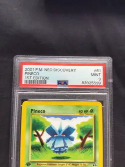 Pokemon Cards: 1st Edition Neo Discovery Common: Pineco 61/75: PSA 9 - Image 3