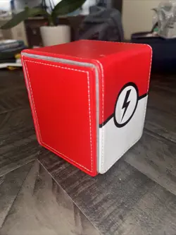 New Pokemon Card Trading Storage Box Carry Case Cube Pokeball Design Vinyl Feel - Image 2