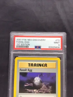 Pokemon Cards: 1st Edition Neo Discovery Uncommon: Fossil Egg 72/75: PSA 9 - Image 3