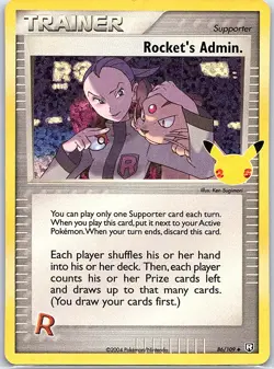 Rocket's Admin. 86/109 Celebrations: Classic Collection - Pokemon Card - NM - Image 1