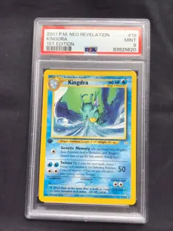 Pokemon Cards: 1st Edition Neo Revelation Rare: Kingdra 19/64: PSA 9 - Image 1