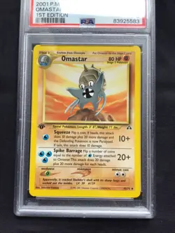 Pokemon Cards: 1st Edition Neo Discovery Uncommon: Omastar 43/75: PSA 9 - Image 2