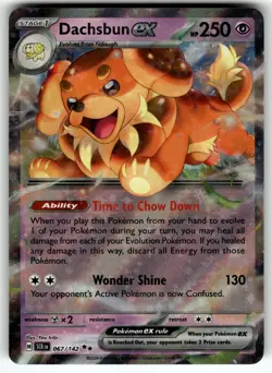 Dachsbun ex 067/142 SV07: Stellar Crown NM Pokemon Card TCG - Image 1