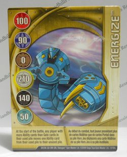 Bakugan Card - Energize - Gold Gate Card - BA596 - 14/48q - 2009 - Image 1