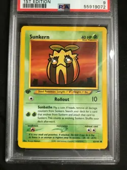 Pokemon Cards: 1st Edition Neo Destiny Common: Sunkern 83/105: PSA 9 - Image 2