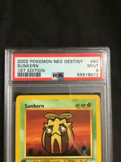 Pokemon Cards: 1st Edition Neo Destiny Common: Sunkern 83/105: PSA 9 - Image 3