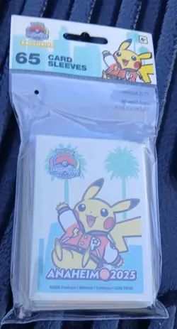 New 2025 Pokemon Center World Championships Anaheim Exclusive Tcg Card Sleeves - Image 1