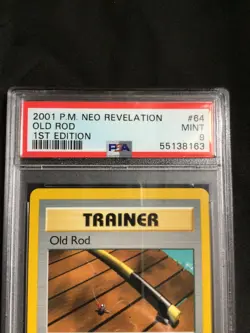 Pokemon Cards: 1st Edition Neo Revelation Common: Old Rod 64/64: PSA 9 - Image 3