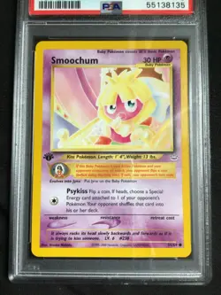 Pokemon Cards: 1st Edition Neo Revelation Common: Smoochum 54/64: PSA 9 - Image 2