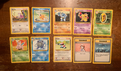 10 VINTAGE Pokemon Cards from Various Classic Sets!! - Image 1