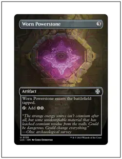 1x Worn Powerstone, Borderless Art, Lost Caverns of Ixalan, Magic MTG NM - Image 1