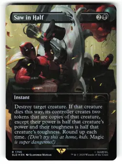 Saw In Half #1755 (Rainbow Foil) (NM) Secret Lair Marvel Deadpool SLD MTG - Image 1
