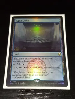 ** Agna Qel'a PreRelease Foil ** [NM] MTG Avatar The Last Air Bender Gold Letter - Image 1