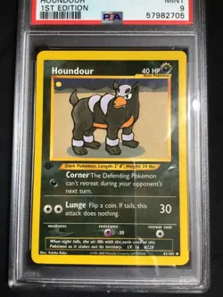Pokemon Cards: 1st Edition Neo Destiny Uncommon: Houndour 43/105: PSA 9 - Image 2