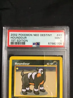 Pokemon Cards: 1st Edition Neo Destiny Uncommon: Houndour 43/105: PSA 9 - Image 3