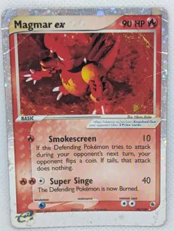 Magmar ex 100/109 Ruby and Sapphire Holo Rare Pokemon TCG Nintendo og 151 - Image 1