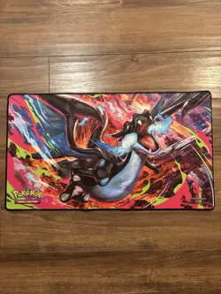 Mega Charizard UPC Play Mat, Dice, Deck Box & Coin Pokemon TCG Accessories - Image 1