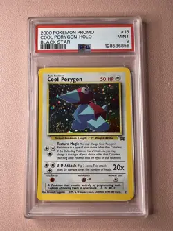Pokemon Black Star Cool Porygon Promo PSA 9 WITH SWIRL - Image 1