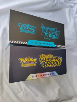 Lot Of 2 Pokemon TCG Elite Trainer Boxes; Surging Sparks And Black Bolt. Sealed - Image 2