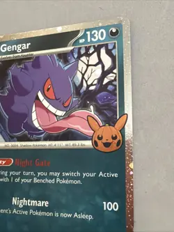 Pokemon TCG * SV Paldean Fates * 57/91 Gengar COSMOS STAMP TRICK HOLO Uncommon - Image 3