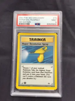 Pokemon: 1st Edition Neo Discovery Uncommon: Hyper Devolution Spray 73/75: PSA 9 - Image 1