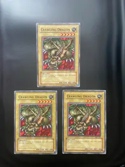 Yugioh Crawling Dragon MRD-012 Common Unlimited Edition Damaged X3 - Image 1