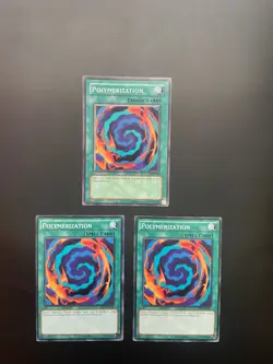 Yugioh Polymerization LDK2-ENJ26 + SDJ-036 Common Unlimited Edition LP X3 - Image 1